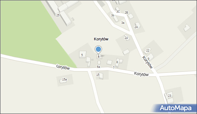 Korytów, Korytów, 6, mapa Korytów