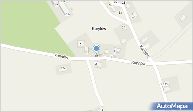 Korytów, Korytów, 6a, mapa Korytów
