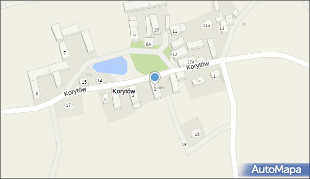 Korytów, Korytów, 2, mapa Korytów