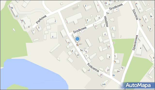 Korytowo, Kościelna, 5b, mapa Korytowo