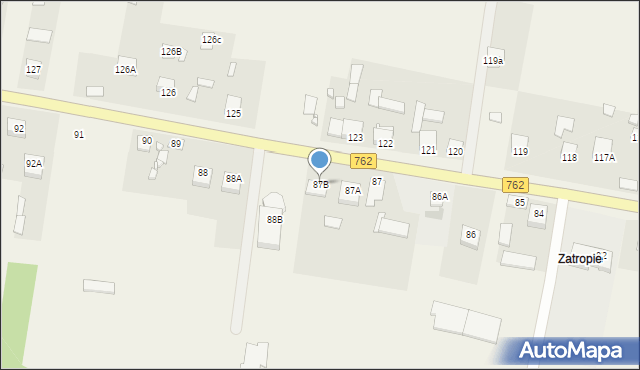 Korzecko, Korzecko, 87B, mapa Korzecko