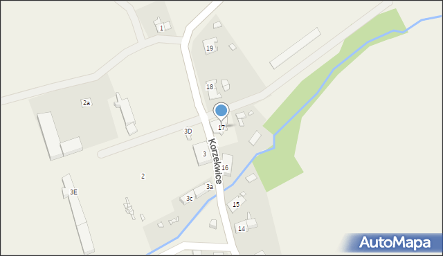 Korzekwice, Korzekwice, 17, mapa Korzekwice