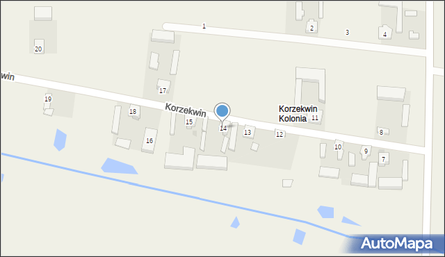 Korzekwin, Korzekwin, 14, mapa Korzekwin