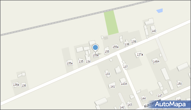 Korzeniew, Korzeniew, 133a, mapa Korzeniew