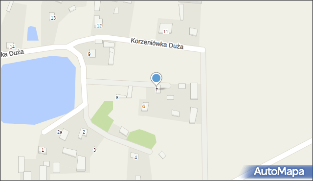 Korzeniówka Duża, Korzeniówka Duża, 7, mapa Korzeniówka Duża