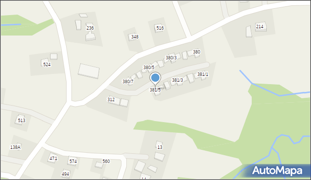 Korzenna, Korzenna, 381/5, mapa Korzenna