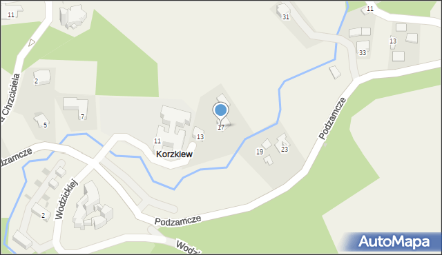 Korzkiew, Korzkiew, 17, mapa Korzkiew