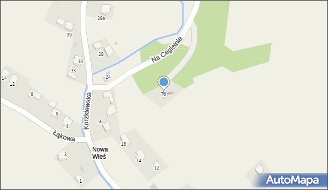 Korzkiew, Korzkiew, 76, mapa Korzkiew