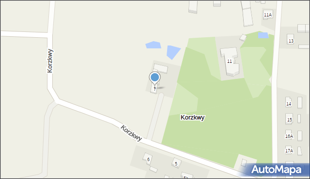 Korzkwy, Korzkwy, 7, mapa Korzkwy