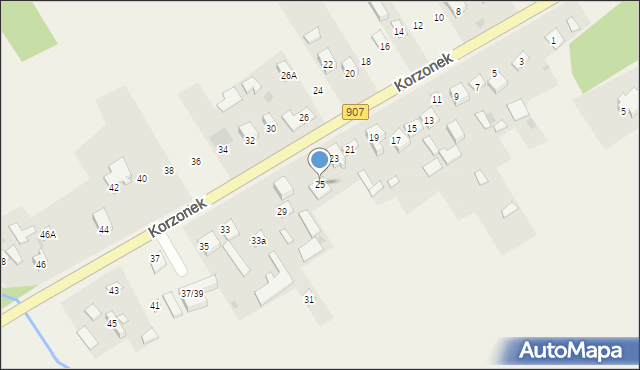 Korzonek, Korzonek, 25, mapa Korzonek