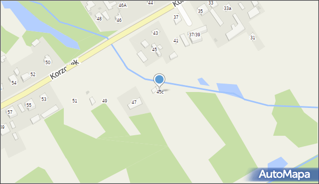 Korzonek, Korzonek, 45c, mapa Korzonek