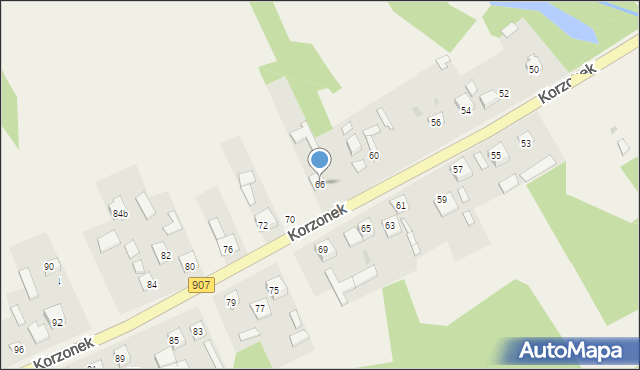 Korzonek, Korzonek, 66, mapa Korzonek