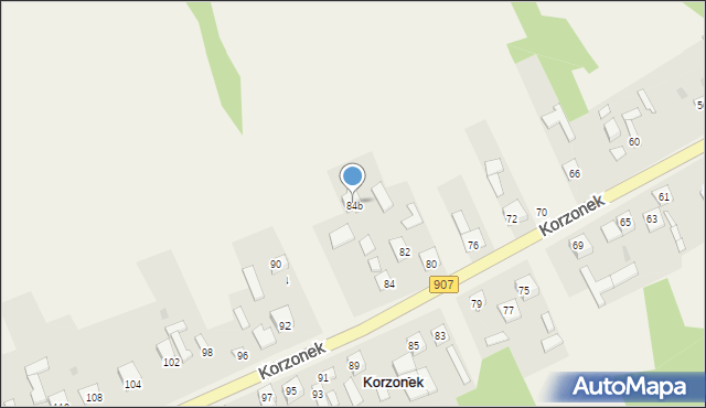 Korzonek, Korzonek, 86, mapa Korzonek