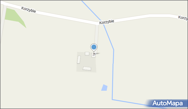 Korzybie, Korzybie, 25, mapa Korzybie