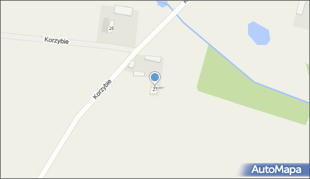 Korzybie, Korzybie, 27, mapa Korzybie