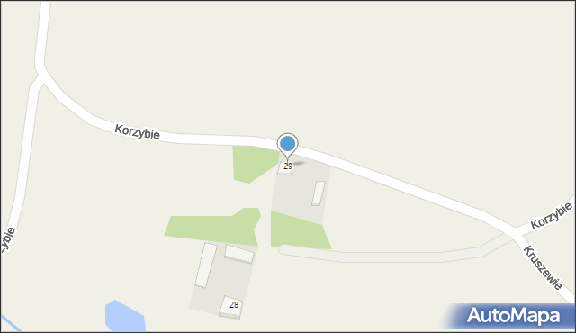 Korzybie, Korzybie, 29, mapa Korzybie