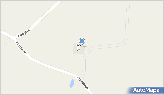 Korzybie, Korzybie, 30/2, mapa Korzybie