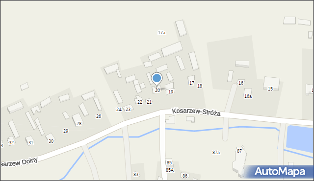 Kosarzew Dolny, Kosarzew Dolny, 20, mapa Kosarzew Dolny