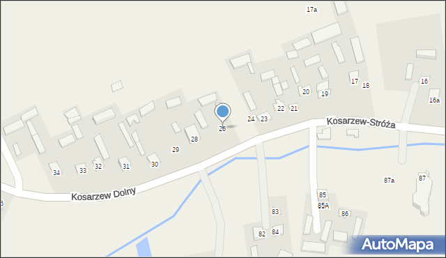 Kosarzew Dolny, Kosarzew Dolny, 26, mapa Kosarzew Dolny