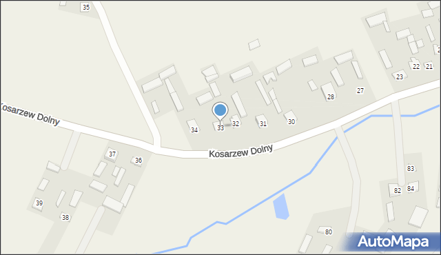 Kosarzew Dolny, Kosarzew Dolny, 33, mapa Kosarzew Dolny