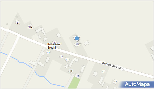 Kosarzew Dolny, Kosarzew Dolny, 42a, mapa Kosarzew Dolny
