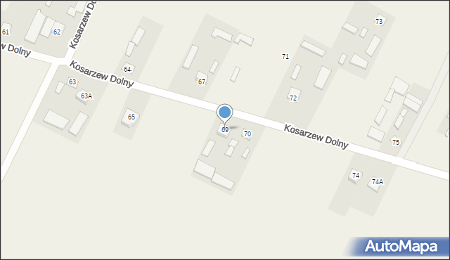 Kosarzew Dolny, Kosarzew Dolny, 69, mapa Kosarzew Dolny