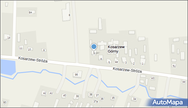 Kosarzew Dolny, Kosarzew Dolny, 7, mapa Kosarzew Dolny