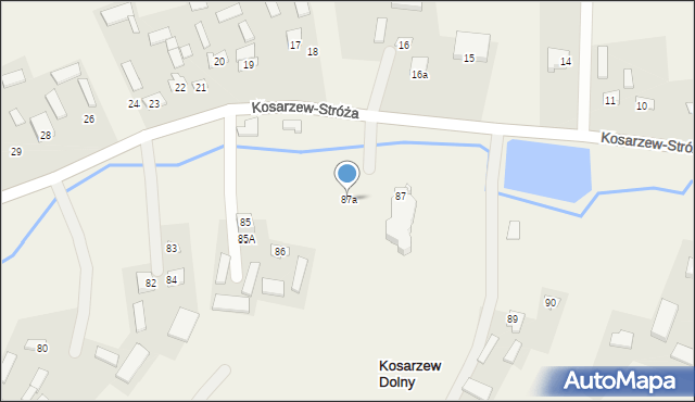 Kosarzew Dolny, Kosarzew Dolny, 87a, mapa Kosarzew Dolny