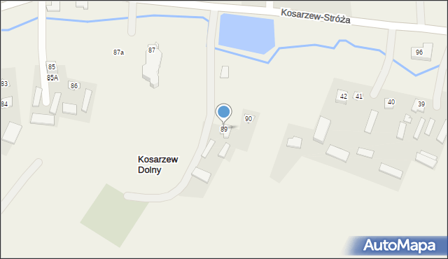 Kosarzew Dolny, Kosarzew Dolny, 89, mapa Kosarzew Dolny