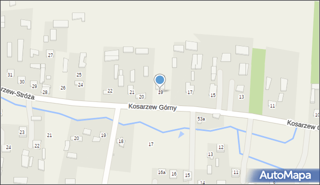 Kosarzew Górny, Kosarzew Górny, 19, mapa Kosarzew Górny