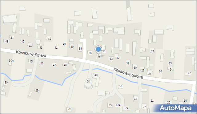 Kosarzew Górny, Kosarzew Górny, 35, mapa Kosarzew Górny