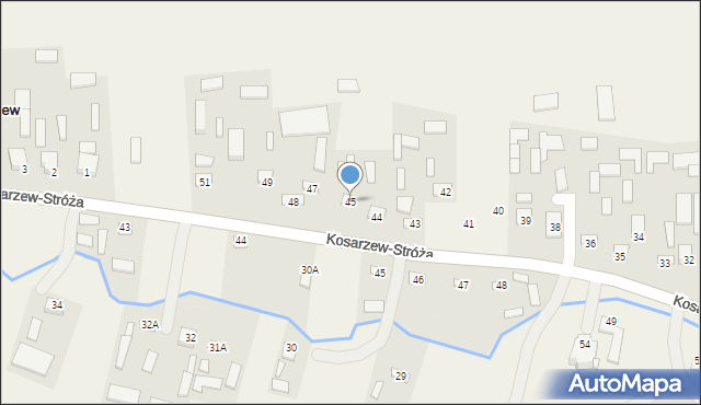 Kosarzew Górny, Kosarzew Górny, 45, mapa Kosarzew Górny