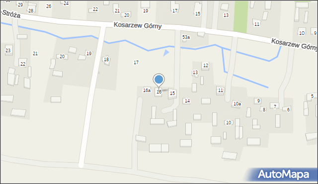 Kosarzew-Stróża, Kosarzew-Stróża, 16, mapa Kosarzew-Stróża