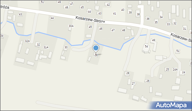 Kosarzew-Stróża, Kosarzew-Stróża, 29, mapa Kosarzew-Stróża