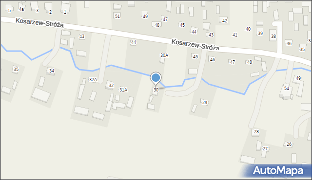 Kosarzew-Stróża, Kosarzew-Stróża, 30, mapa Kosarzew-Stróża