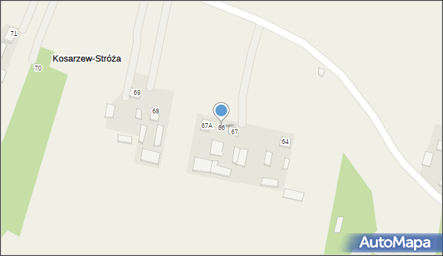 Kosarzew-Stróża, Kosarzew-Stróża, 66, mapa Kosarzew-Stróża