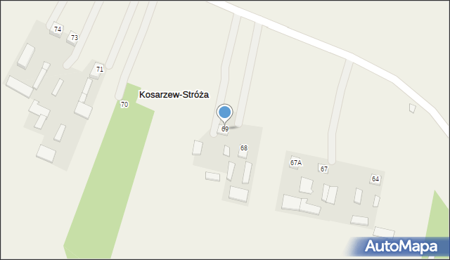 Kosarzew-Stróża, Kosarzew-Stróża, 69, mapa Kosarzew-Stróża