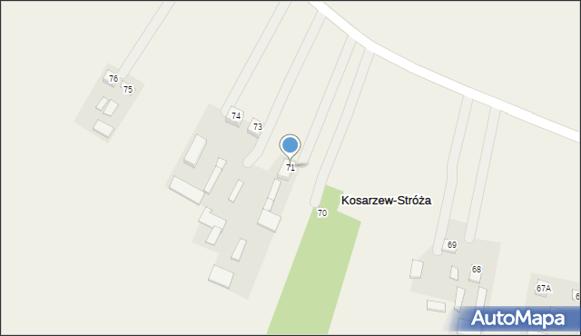 Kosarzew-Stróża, Kosarzew-Stróża, 71, mapa Kosarzew-Stróża