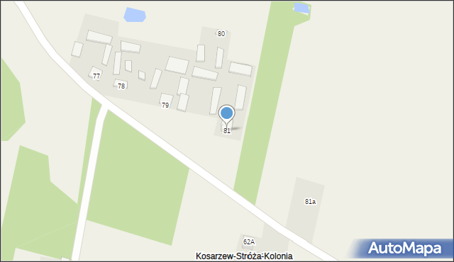 Kosarzew-Stróża, Kosarzew-Stróża, 81, mapa Kosarzew-Stróża