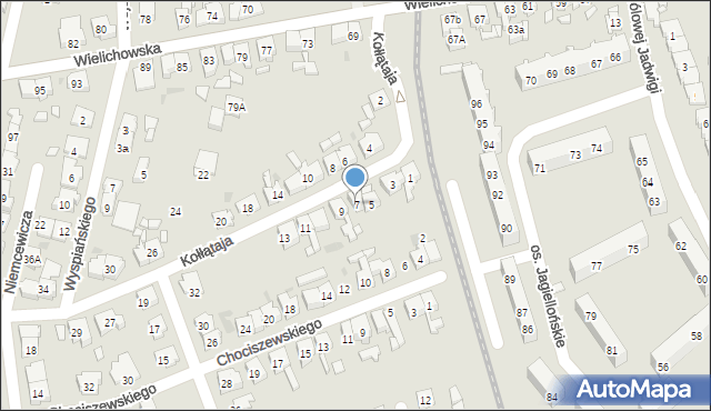 Kościan, Kołłątaja Hugo, 7, mapa Kościan