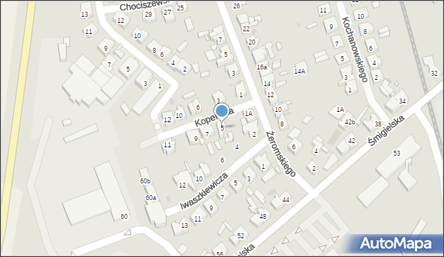 Kościan, Kopernika Mikołaja, 5, mapa Kościan