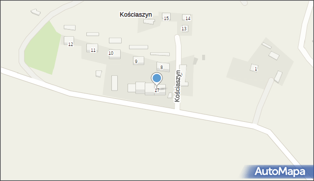 Kościaszyn, Kościaszyn, 17, mapa Kościaszyn