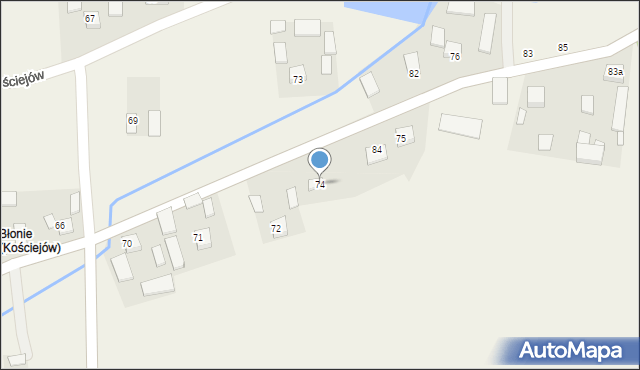 Kościejów, Kościejów, 74, mapa Kościejów