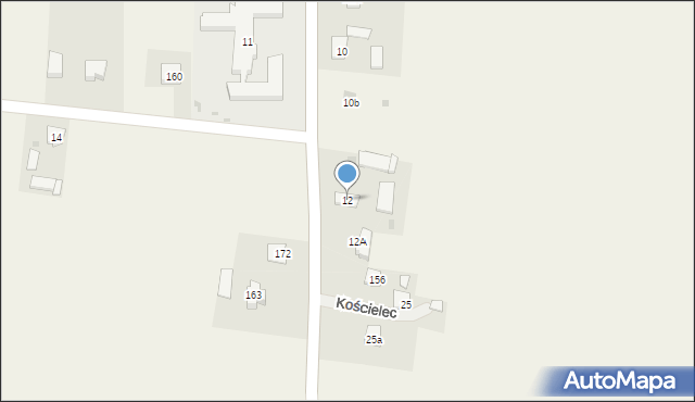 Kościelec, Kościelec, 12, mapa Kościelec