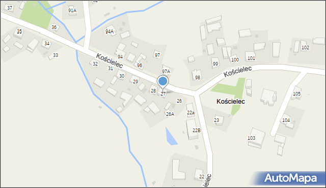 Kościelec, Kościelec, 27, mapa Kościelec