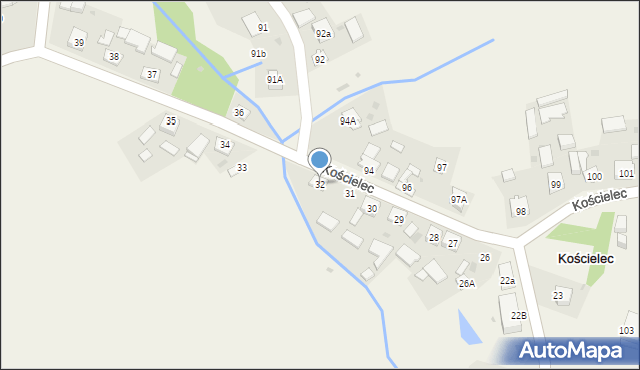 Kościelec, Kościelec, 32, mapa Kościelec