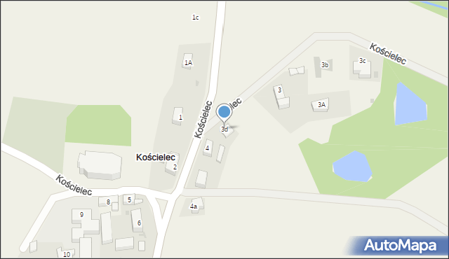 Kościelec, Kościelec, 3d, mapa Kościelec