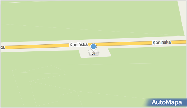 Kościelec, Konińska, 25, mapa Kościelec