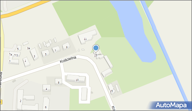 Kościelec, Kościelna, 13, mapa Kościelec