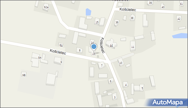Kościelec, Kościelec, 13, mapa Kościelec